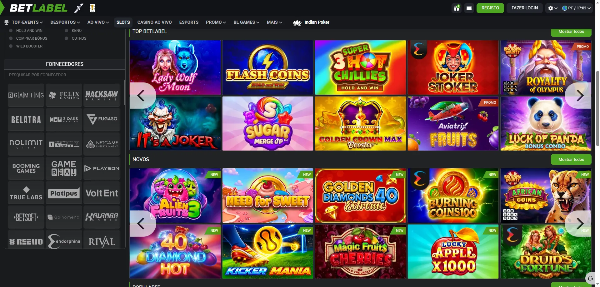 BetLabel Casino spletne igralne naprave in casino igre – top ponudba 2026