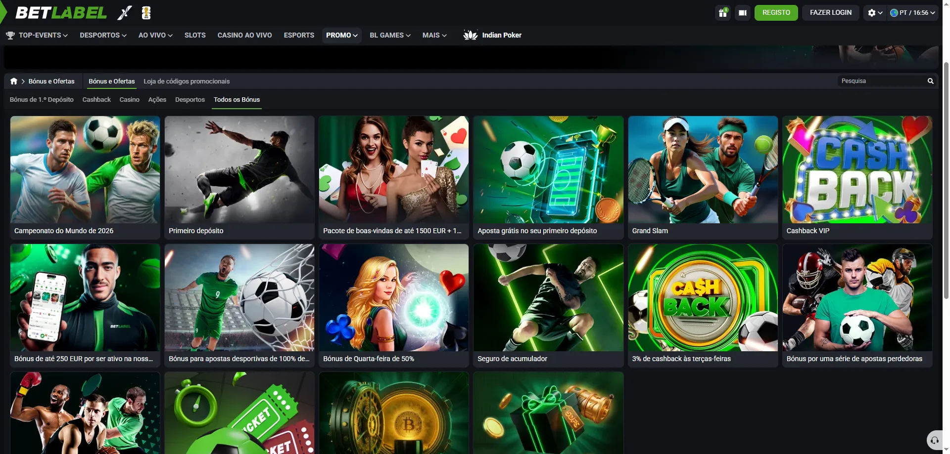 BetLabel Casino bonus dobrodošlice do 300 EUR in 150 brezplačnih vrtljajev
